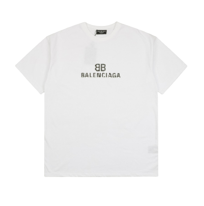 [TOP] BALENCIAGA 발렌시아가 모자이크 레터링 프린트 반팔