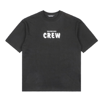 [TOP] BALENCIAGA 발렌시아가 CREW 로고 프린팅 반팔 티셔츠