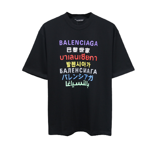 [BC] Balenciaga 발렌시아가 다국적 로고 나염 반팔 티셔츠