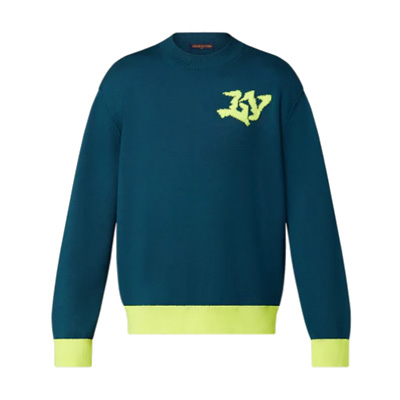 [TNN셀러] 22ss 루이비통 SIGNATURE CREWNECK LV 로고 울 스웨트셔츠 1AA4RG