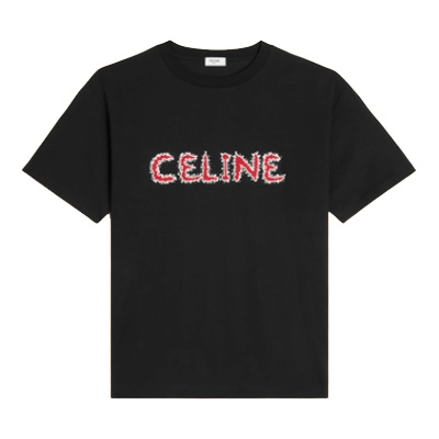 [TNN셀러] CELINE 라인스톤 루즈 티셔츠 - 코튼 저지